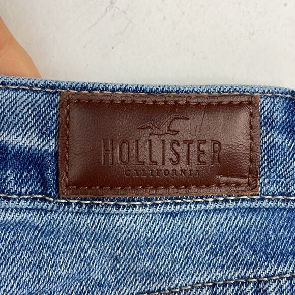 Y2K Hollister Denim Distressed Mini Skirt Jean size 00 - Picture 6 of 11